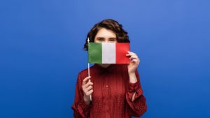 ragazza bandiera Italia